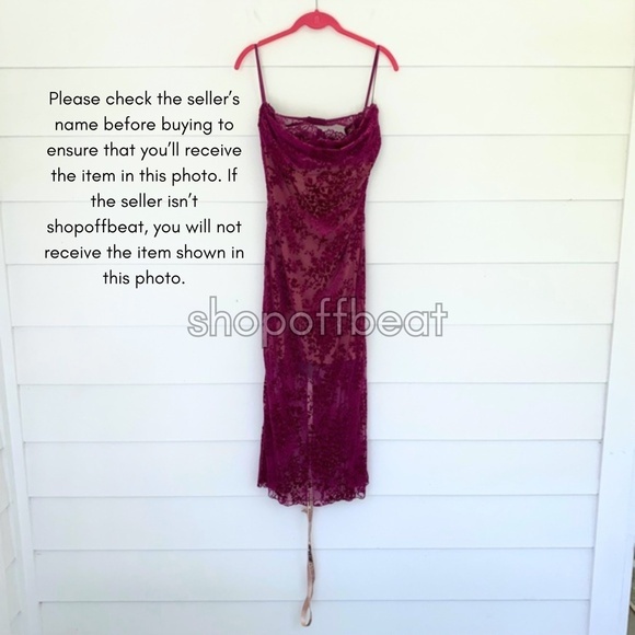 NEW House of CB Ione Devore Dress Cranberry Large+ (XL) - Picture 14 of 17
